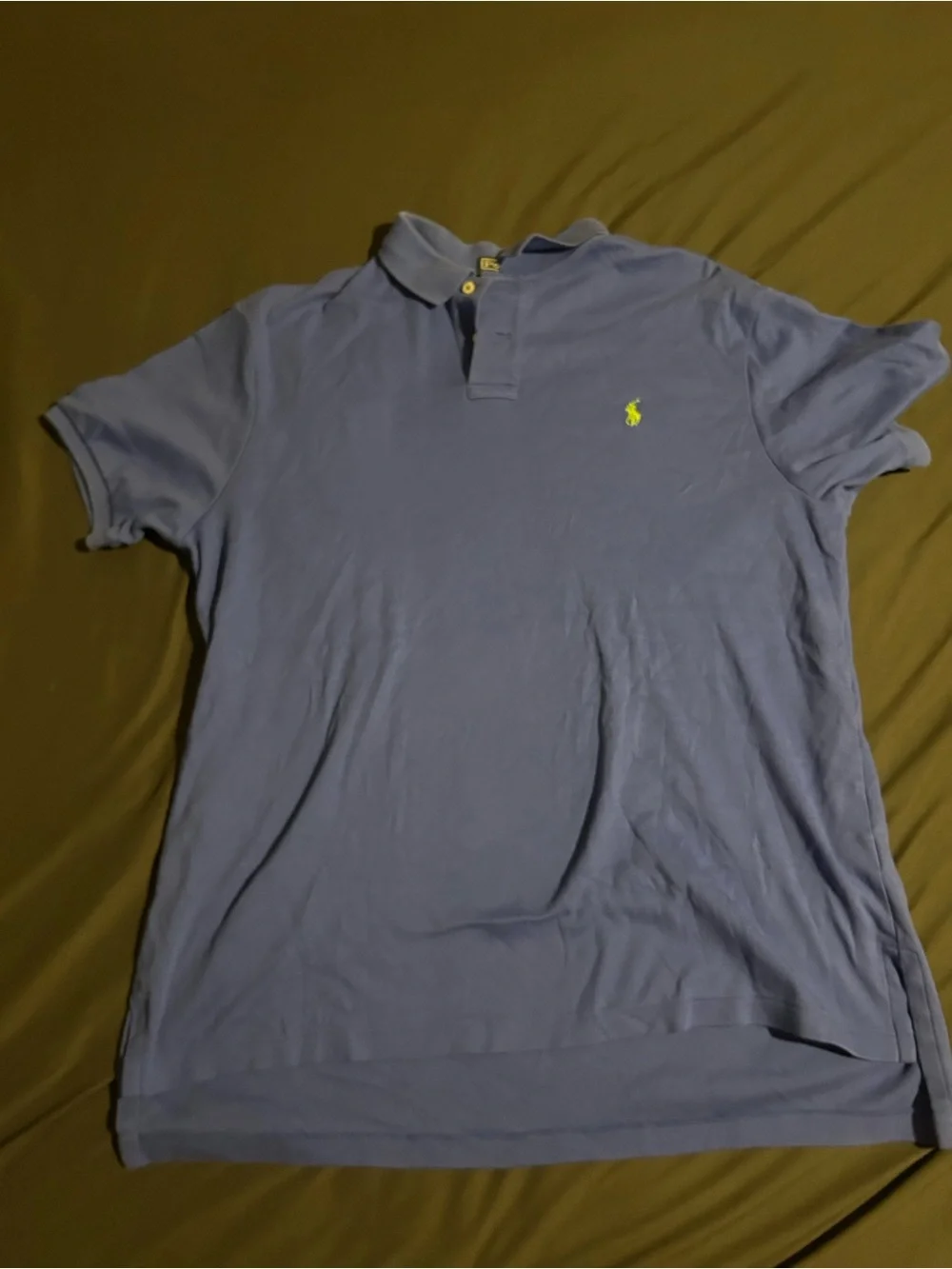 Ralph Lauren Lavender Polo with Yellow Pony Logo